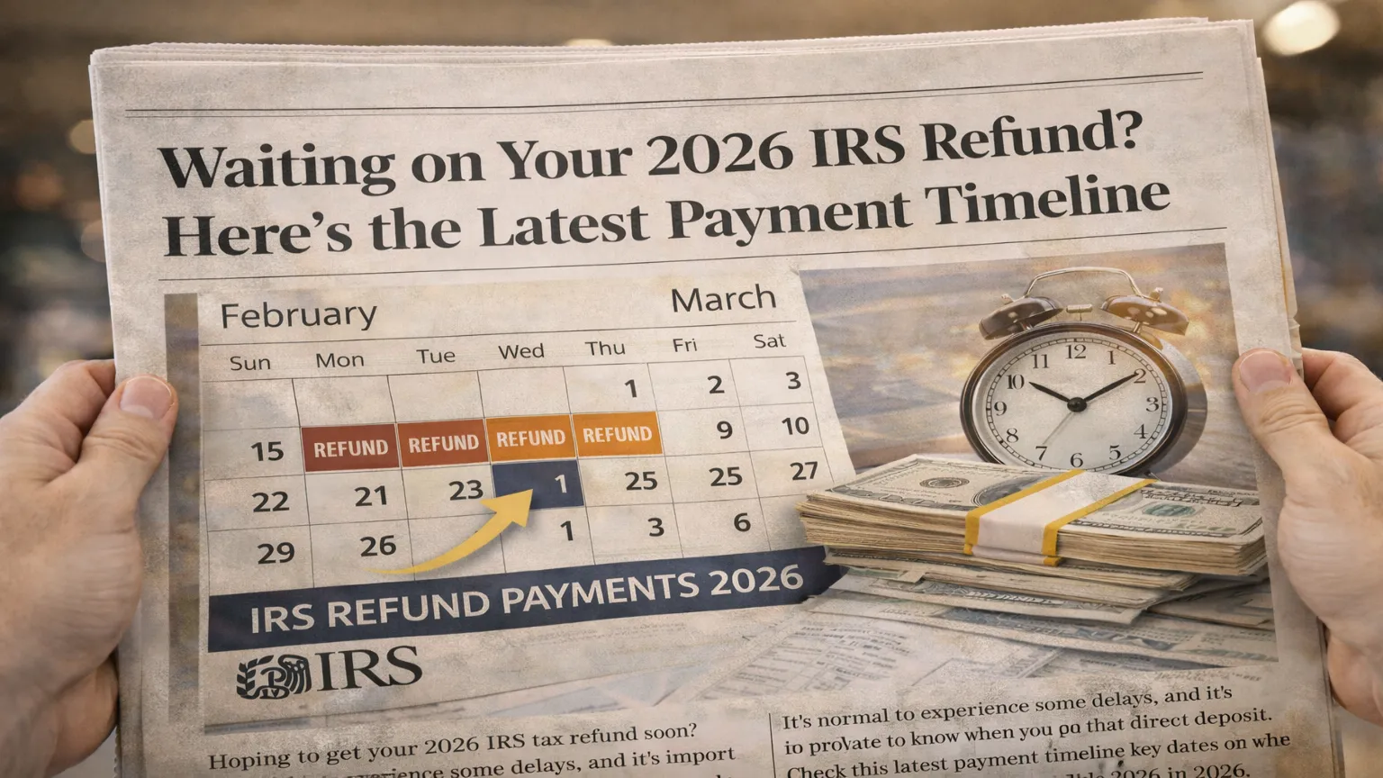 2026 IRS Refund, IRS Refund Timeline, Latest IRS Payment Update, IRS Refund Status 2026, When Will IRS Refund Arrive, IRS Direct Deposit Dates, Tax Refund 2026, Where's My Refund, US Tax Refund News